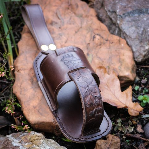MOOSE LEATHER BEER HOLSTER - GIFT FOR HUNTERS