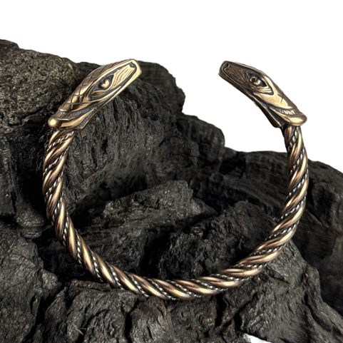 JÖRMUNGANDR, VIKING BRACELET, SNAKE, SERPENT, BRONZE