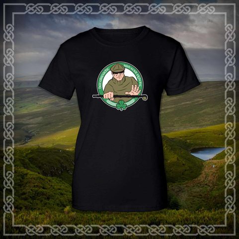 DOYLE STYLE, IRISH STICK FIGHTING, SCHWARZES DAMEN-T-SHIRT
