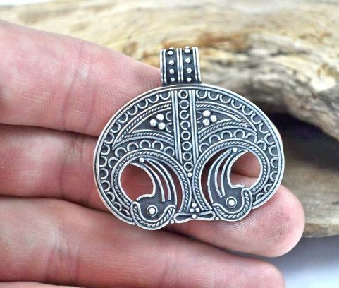 LUNULE VIKING, RÉPLIQUE DE MOESGARD, DANEMARK, ARGENT