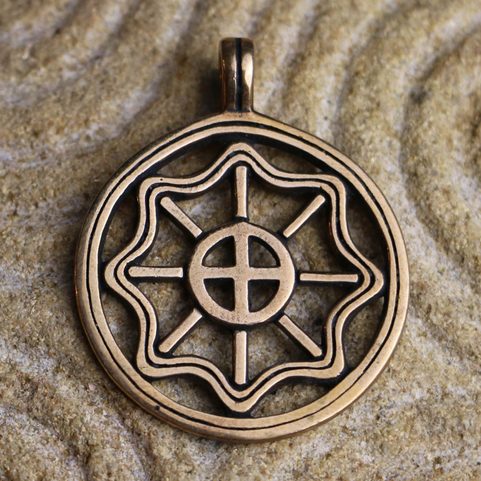 SLAVIC SUN II, BRONZE PENDANT