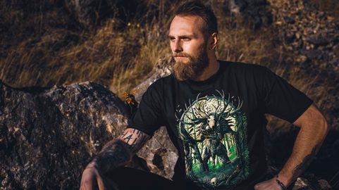 LESHY, HERREN-T-SHIRT FARBIG, NAAV