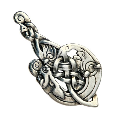 MAC TÍRE, CELTIC WOLF, SILVER PENDANT