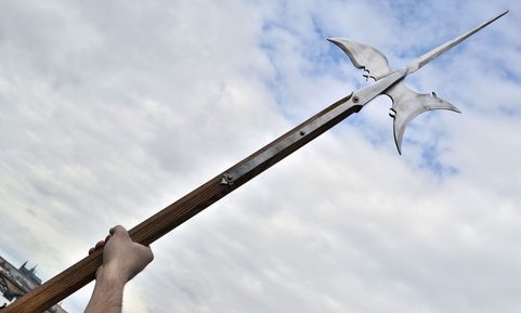 HALBERD, REPLICA OF A TWO-HANDED POLE WEAPON