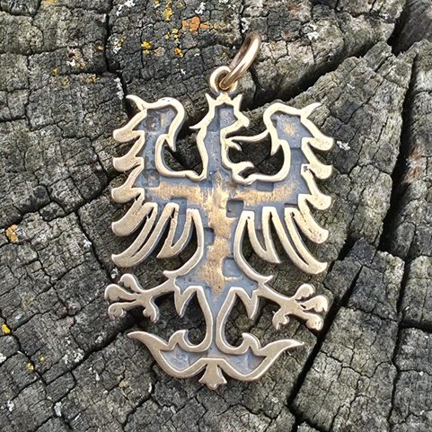 PENDENTIF L'AIGLE DE MORAVIE, EN BRONZE