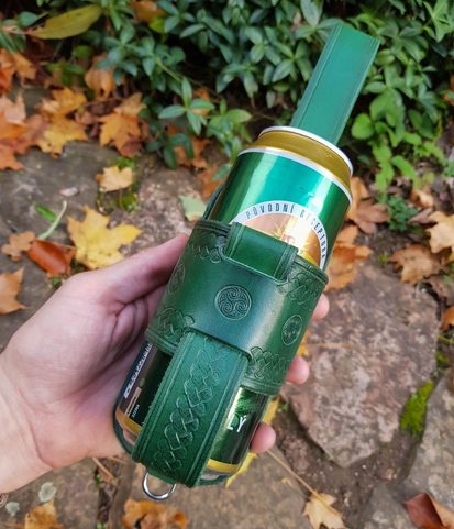 CELTICA, LEATHER BEER HOLSTER