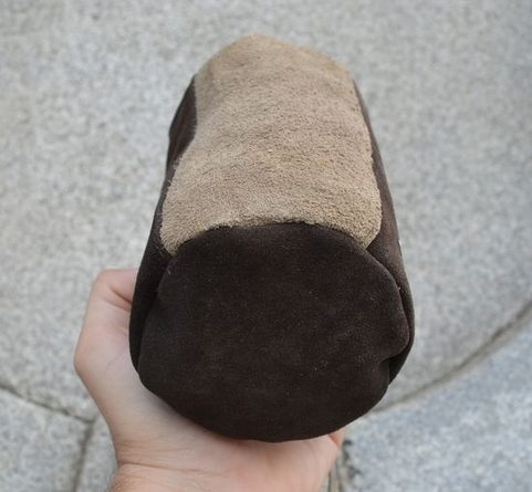 LARGE HISTORICAL LEATHER POUCH FOR COINS