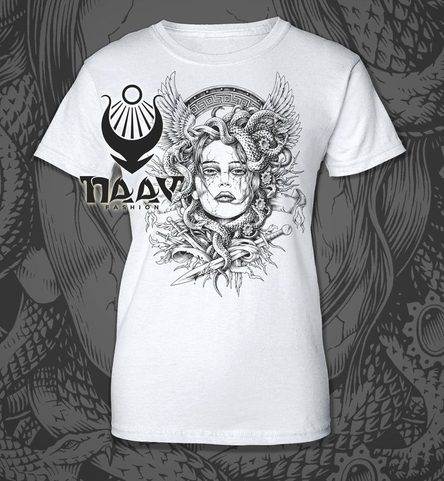 MEDUSA, LADIES' T-SHIRT, B&W
