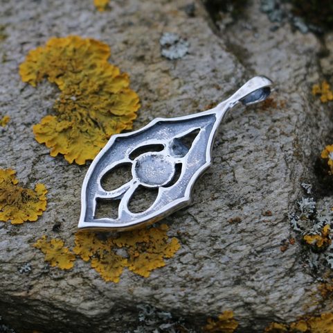 ALBA - SCHOTTISCHE DISTEL, ANHÄNGER, SILBER 925