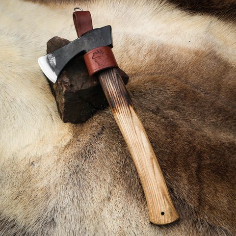 AXE LEATHER HANGER - FOR BELT AND CARABINER