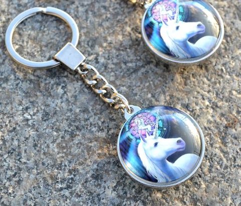 UNICORN, KEYRING, ANNE STOKES
