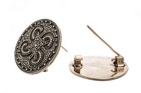 VIKING BROOCH THUMBY-BIENEBEK, REPLICA, BRONZE
