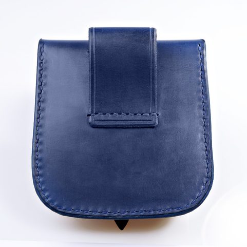 GENTLEMAN, LEATHER BELT BAG - BLUE