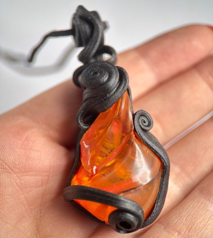 FIRE SHINE PENDANT, EPOXY RESIN