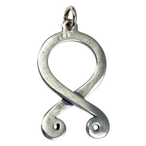 TROLL CROSS, ODAL RUNE, PENDANT, STERLING SILVER