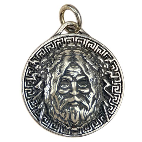ZEUS, DIEU GREC, PENDENTIF EN ARGENT 925