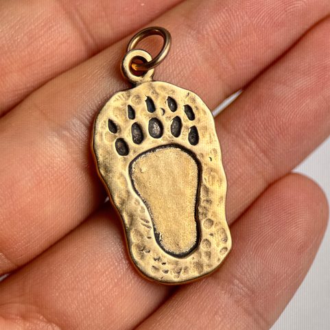 BEAR PRINT, BRONZE PENDANT