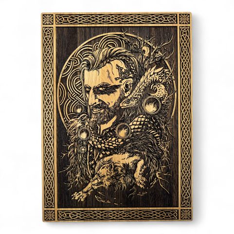 LOKI WALL DECORATION, WOOD 32X46CM