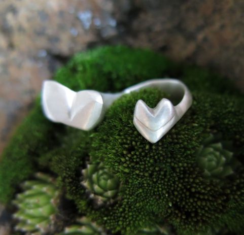 RENARD AVEC TAILLE, BAGUE CUBISTE, ARGENT STERLING