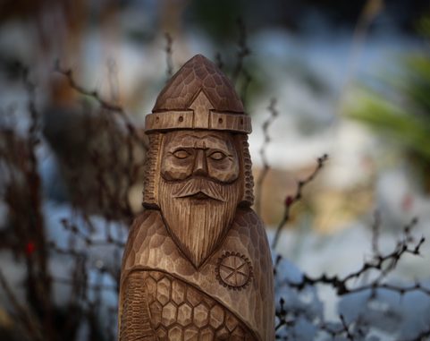 PERUN, HAND CARVED STATUE