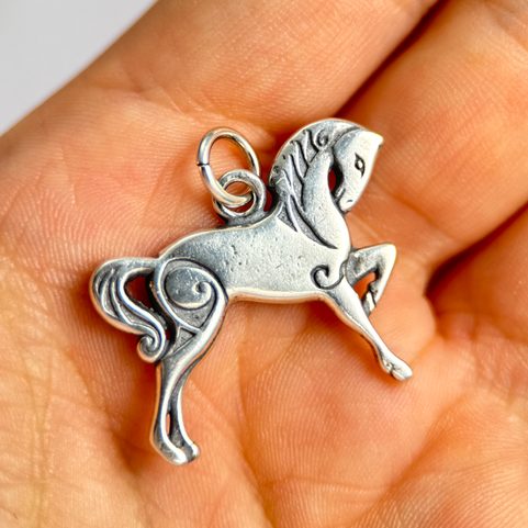 CELTIC HORSE, SILVER PENDANT