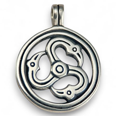 EAGLE TRISKELE, SILVER PENDANT