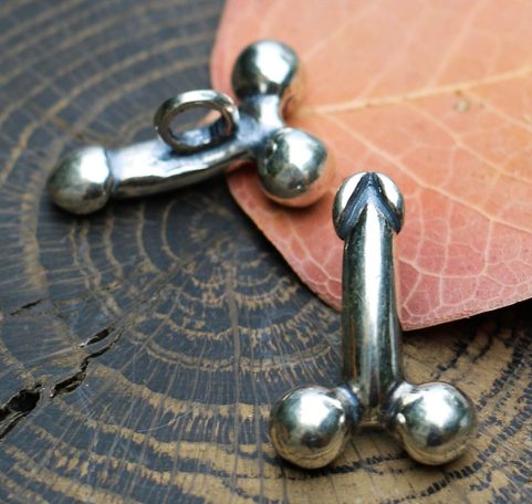 FASCINUS, ROMAN PHALLIC PENDANT, SILVER