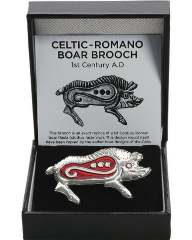 FIGURINE ROMAN-CELTIC BOAR, ENAMEL