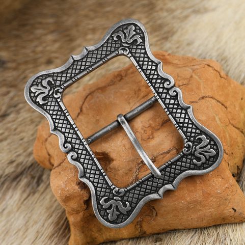 FLEUR - RENAISSANCE BELT BUCKLE ZINC