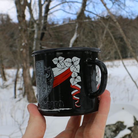 LÉGION TCHÉCOSLOVAQUE TASSE EN ÉTAIN, MUG ÉMAILLÉ
