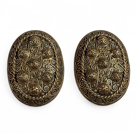 BROCHE DE TORTUE VIKING, HEDEBY, BRONZE- PAIRE