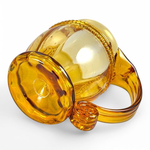 HISTORICAL PINT GLASS, AMBER