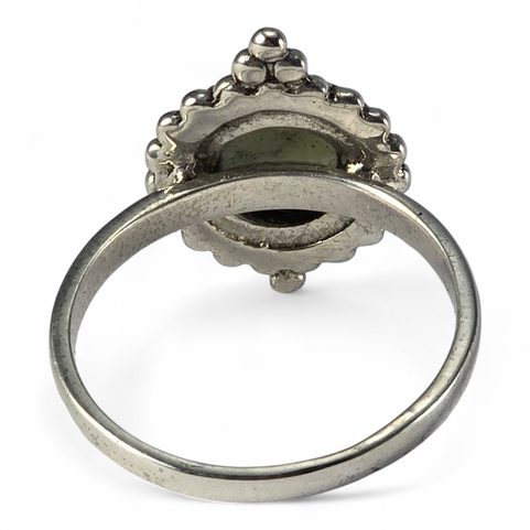 ANTONIA, RING, CZECH MOLDAVITE, SILVER 925