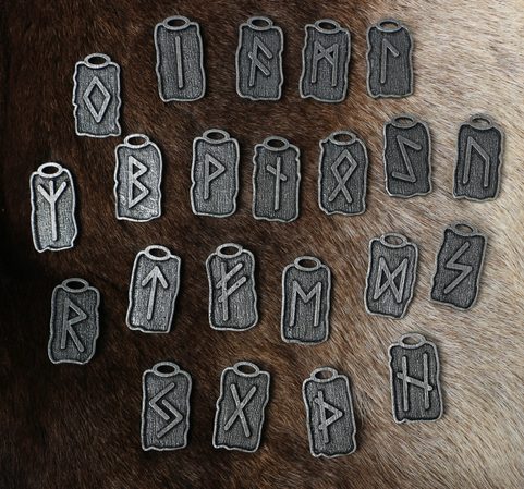 AMULET RUNES - FUTHARK, WHOLESALE SET, ZINC