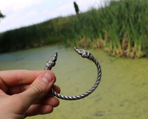 MIDGARDSORMR, VIKING BRACELET, SILVER