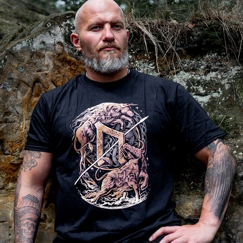 URUZ - COLLECTION FUTHARK, MEN'S T-SHIRT COLORED