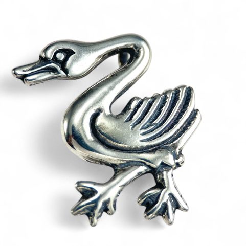 SWAN, MEDIEVAL PENDANT, SILVER