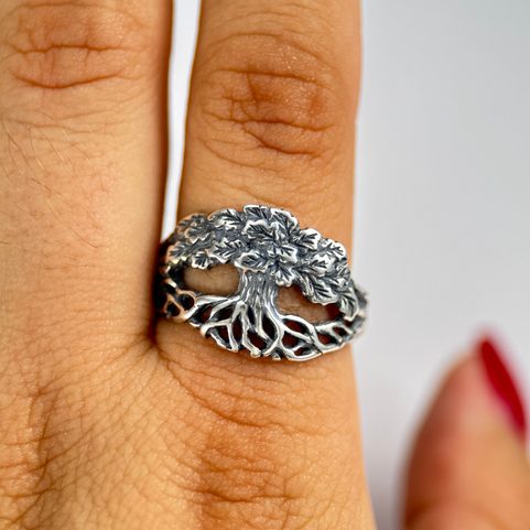 EICHENRING, SILBER 925
