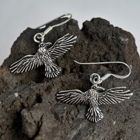RAVENS SILVER EARRINGS