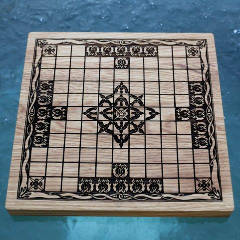 HNEFATAFL - VIKING CHESS WITH PLAYING STONES, GLASS AND WOOD