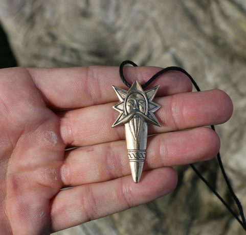 PERUN, SLAVIC THUNDER GOD, PENDANT, BRONZE
