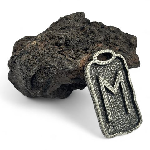 EHWAZ, RUNE PENDANT ZINC