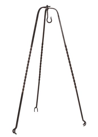 TRÉPIED POUR BOUILLOIRE DE CAMPING, PLIABLE, FORGÉ