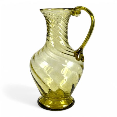 VERONA - JUG, MEDIEVAL GREEN GLASS
