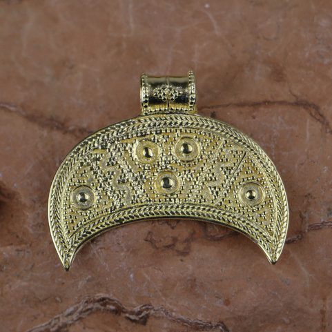 LUNULA, GREAT MORAVIAN EMPIRE GOLD PLATED