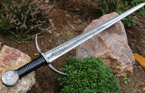 ULTIMA RATIO REGUM ETCHED SINGLE HANDED SWORD FULL TANG
