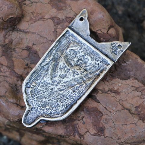 FENRIR BORRE STYLE - STRAP END, ZINC, ANT. BRASS