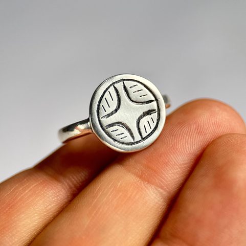 CROSS, MEDIEVAL RING, XIII. CENTURY, SILVER 925/1000