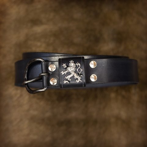 KINGDOM OF BOHEMIA, EXCLUSIVE LEATHER BELT, BLACK