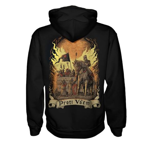 AGAINST ALL - HUSSITES, ZIPPER HOODIE
